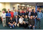 The prize winners with Paul Freshney.